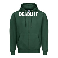 Sports Green deadlift Zipper Hoodie - FloraArt
