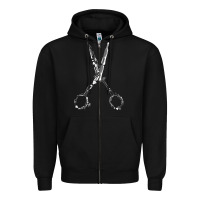 Black Barber Hairdresser For Barbershop Owner Gift Haircut Stylist Zipper Hoodie - trangStudio