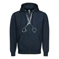 Navy Barber Hairdresser For Barbershop Owner Gift Haircut Stylist Zipper Hoodie - trangStudio