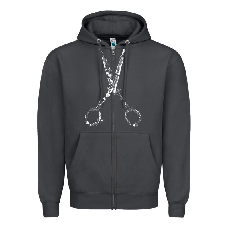 Barber Hairdresser For Barbershop Owner Gift Haircut Stylist Zipper Hoodie by trangStudio | Teevron