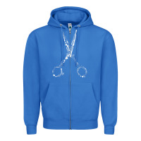 True Royal Barber Hairdresser For Barbershop Owner Gift Haircut Stylist Zipper Hoodie - trangStudio