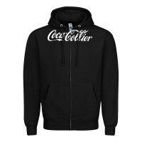 Black Coca Collier Zipper Hoodie - FloraArt