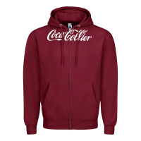 Burgundy Coca Collier Zipper Hoodie - FloraArt