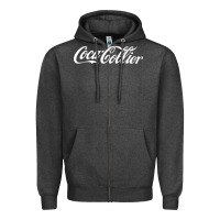 Charcoal Heather Coca Collier Zipper Hoodie - FloraArt