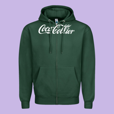 Coca Collier Zipper Hoodie Designed By Floraart