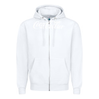 White Coca Collier Zipper Hoodie - FloraArt