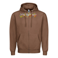Chestnut Snow White And The Seven Dwarfs Marching In Line Zipper Hoodie - FloraArt