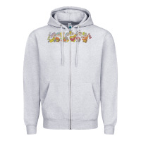 Heather Grey Snow White And The Seven Dwarfs Marching In Line Zipper Hoodie - FloraArt
