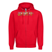 Red Snow White And The Seven Dwarfs Marching In Line Zipper Hoodie - FloraArt