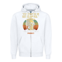 White stay strapped or get clapped george washington Zipper Hoodie - FloraArt