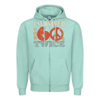 Seafoam I Survived The Sixties 60s Twice Zipper Hoodie - FloraArt