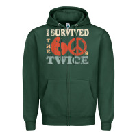 Sports Green I Survived The Sixties 60s Twice Zipper Hoodie - FloraArt