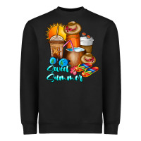 Black Sweet Summer Heavyweight Sweatshirt - CowhideDigitalArt