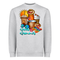 Heather Grey Sweet Summer Heavyweight Sweatshirt - CowhideDigitalArt