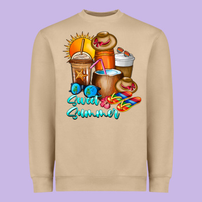 Sweet Summer Heavyweight Sweatshirt Designed By Cowhidedigitalart
