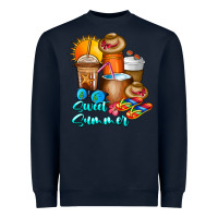 Navy Sweet Summer Heavyweight Sweatshirt - CowhideDigitalArt