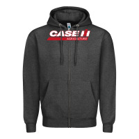 Charcoal Heather case-ih Zipper Hoodie - FloraArt