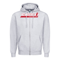 Heather Grey case-ih Zipper Hoodie - FloraArt