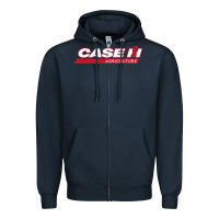Navy case-ih Zipper Hoodie - FloraArt