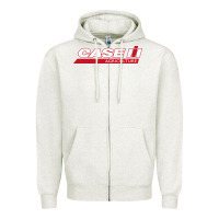 Oatmeal Heather case-ih Zipper Hoodie - FloraArt