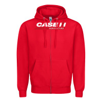 Red case-ih Zipper Hoodie - FloraArt