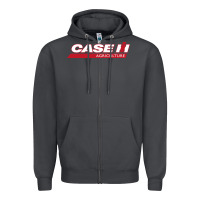 Smoke case-ih Zipper Hoodie - FloraArt