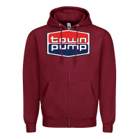 Burgundy town pump Zipper Hoodie - FloraArt