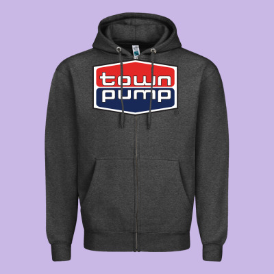 Town Pump Zipper Hoodie Designed By Floraart