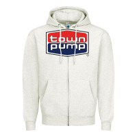 Oatmeal Heather town pump Zipper Hoodie - FloraArt