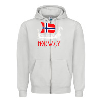 Dove Grey boat norwegian flag norway viking ship norway Zipper Hoodie - FloraArt