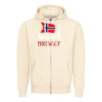 Sandshell boat norwegian flag norway viking ship norway Zipper Hoodie - FloraArt