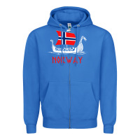 True Royal boat norwegian flag norway viking ship norway Zipper Hoodie - FloraArt