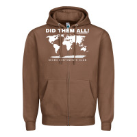 Chestnut Seven Continents Shirt Zipper Hoodie - FloraArt
