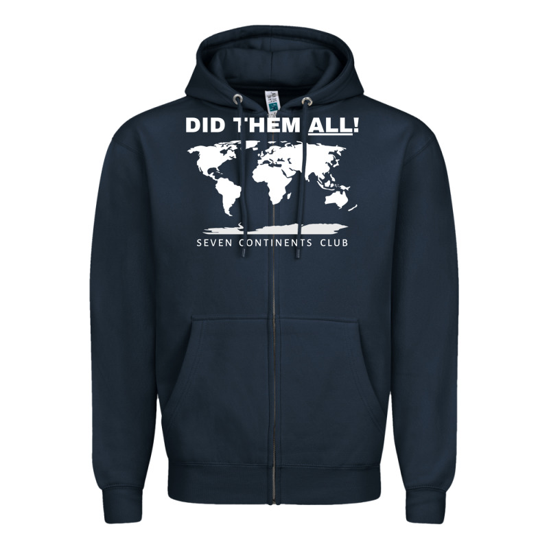 Seven Continents Shirt Zipper Hoodie by FloraArt | Teevron