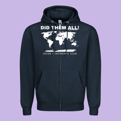 Seven Continents Shirt Zipper Hoodie Designed By Floraart