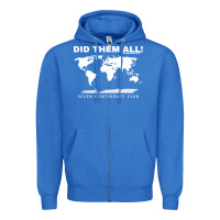 True Royal Seven Continents Shirt Zipper Hoodie - FloraArt