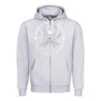 Heather Grey Work like a captain party like a pirate Zipper Hoodie - FloraArt