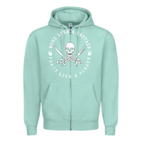 Seafoam Work like a captain party like a pirate Zipper Hoodie - FloraArt