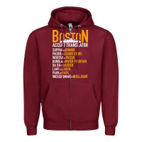 Burgundy wicked smaht boston accent translator bostonians gifts shirt Zipper Hoodie - FloraArt
