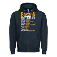 Navy wicked smaht boston accent translator bostonians gifts shirt Zipper Hoodie - FloraArt