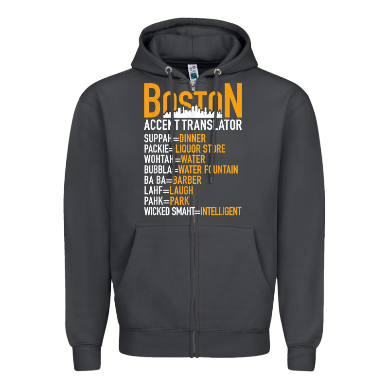 Wicked Smaht Boston Accent Translator Bostonians Gifts Shirt Zipper Hoodie by FloraArt | Teevron