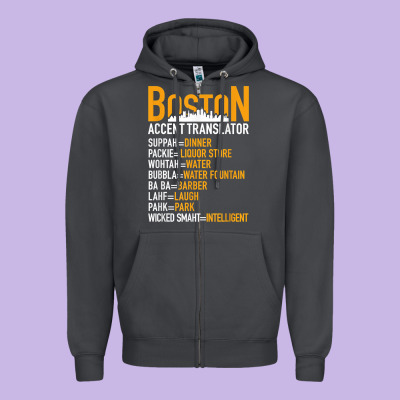 Wicked Smaht Boston Accent Translator Bostonians Gifts Shirt Zipper Hoodie Designed By Floraart