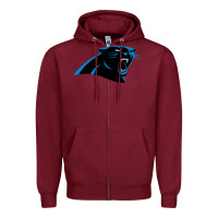 Burgundy thesportcarolinapantherslogo Zipper Hoodie - FloraArt