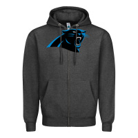 Charcoal Heather thesportcarolinapantherslogo Zipper Hoodie - FloraArt
