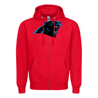Red thesportcarolinapantherslogo Zipper Hoodie - FloraArt