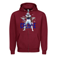 Burgundy ceedee lamb Zipper Hoodie - FloraArt