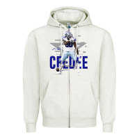 Oatmeal Heather ceedee lamb Zipper Hoodie - FloraArt
