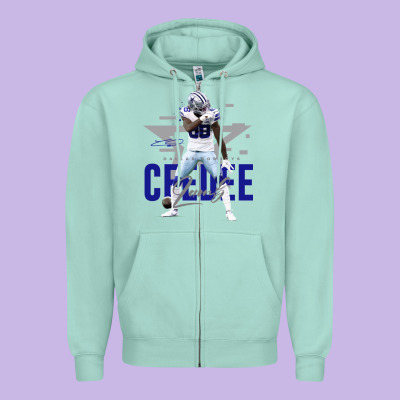 Ceedee Lamb Zipper Hoodie Designed By Floraart