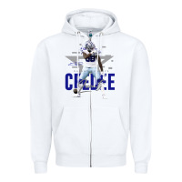 White ceedee lamb Zipper Hoodie - FloraArt