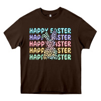 Chocolate Brown happy easter Heavy Core Tee - Artiststas